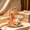 Nine Tailed Fox Enamel Pendant Necklace Unique Chinese Mythology Design 1PC Anti-rust Jewelry for Women Daily Collocation