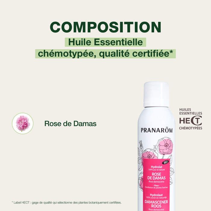 Pranarom Hydrolat Rose Damas Bio 150ml