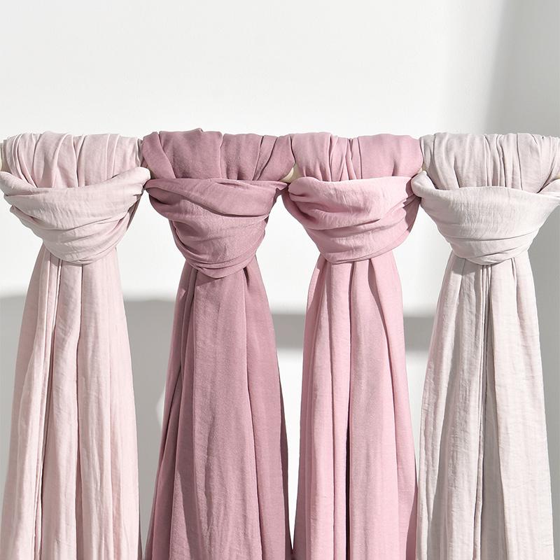 New Solid Color Cotton Hijab Modal Scarf Muslim Woman Hijab Shawls Ladies Soft Long Wraps Female Headband Islamic Turban