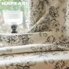 1PC NAPEARL French Retro Sketch Flower Curtain with  Aesthetic Blackout Window Treatments for Bedroom Living Room Home Decor