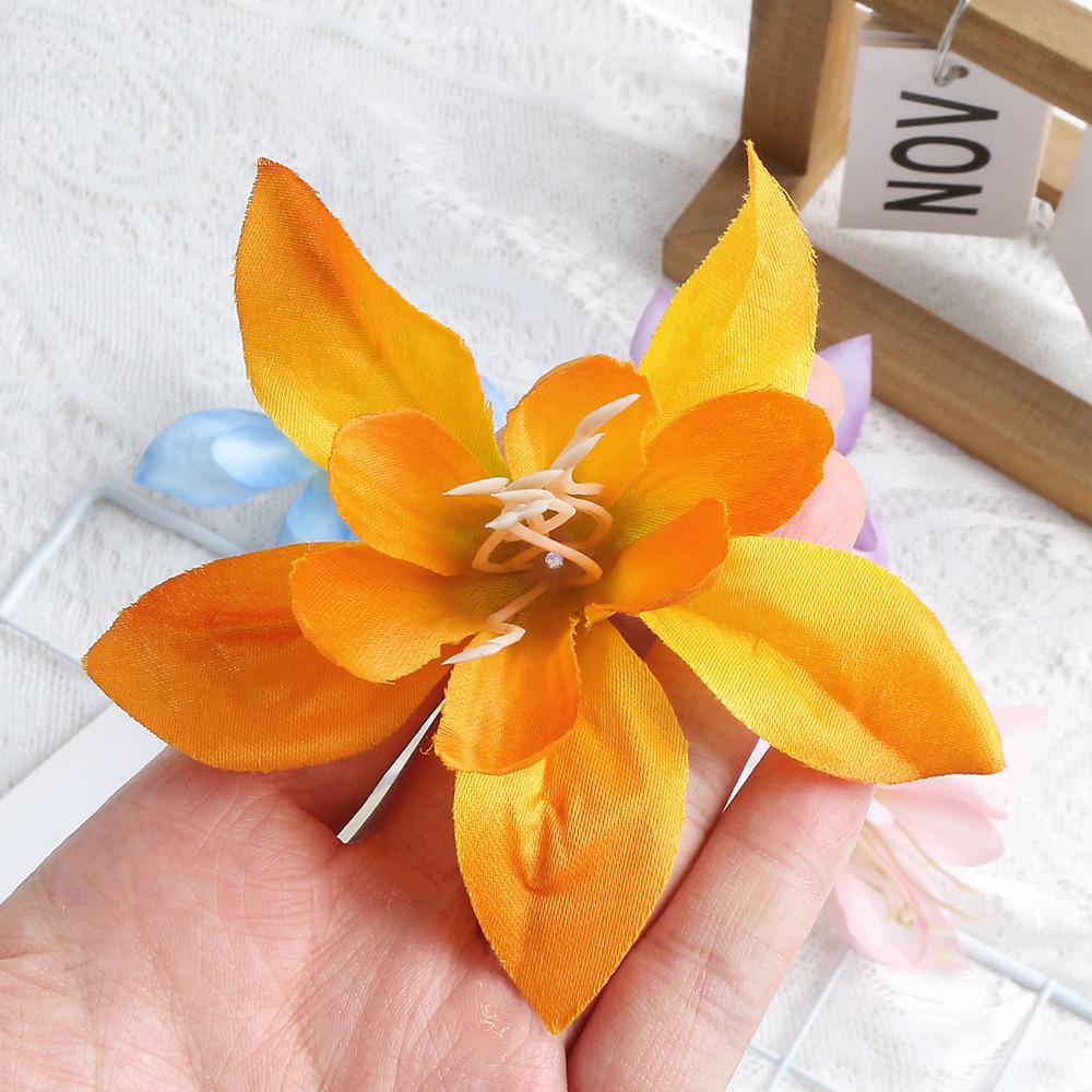 10Pcs 7cm Silk Artificial Flowers Head For Home Decor Wedding Decoration Fake Flowers DIY Bouquet Craft Garland Gift Accessories