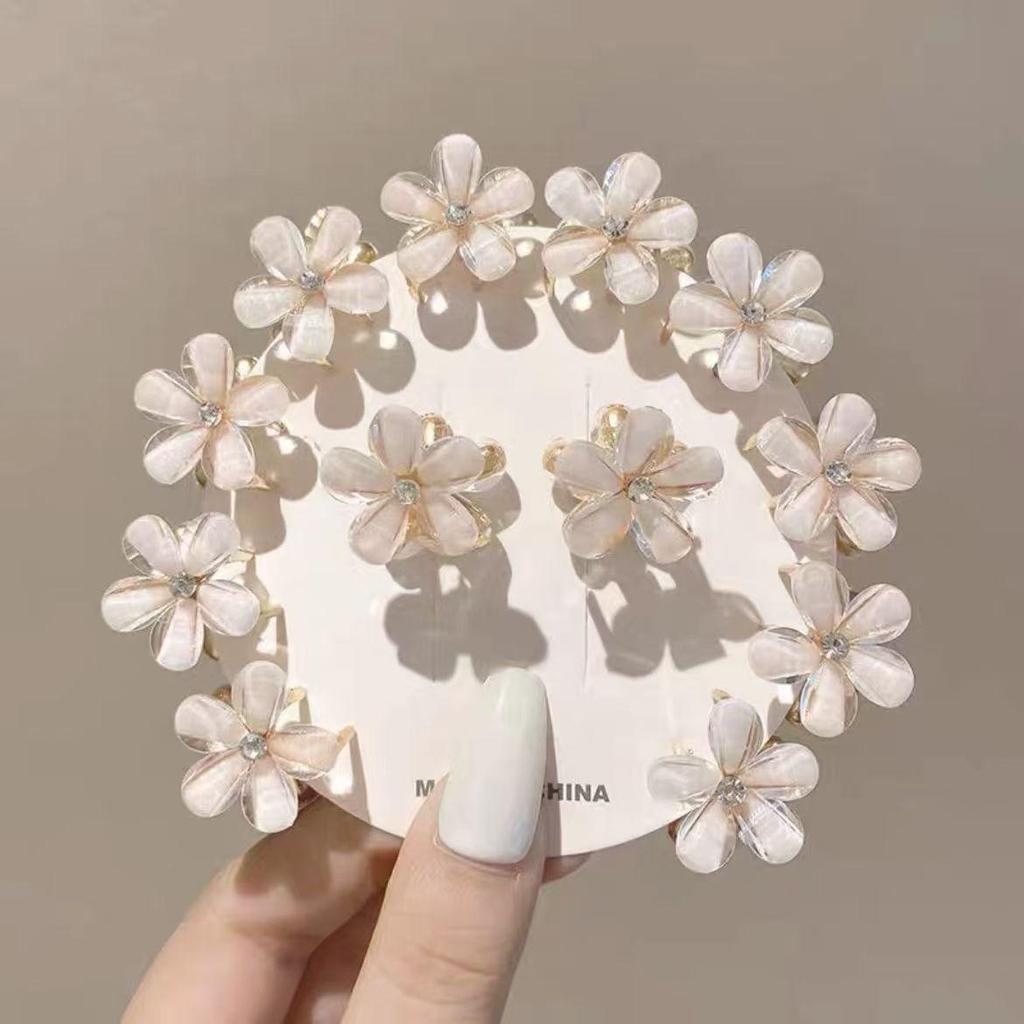 Alloy Flower Mini Hair Clips for Kids - 2024 Korean Style Children's Hair Accessories.