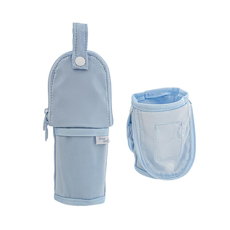 Foldable Pen Case Stand Function INS Casual Pencil Bag for Students Portable Hangable Stationery Organizer for School Supplies