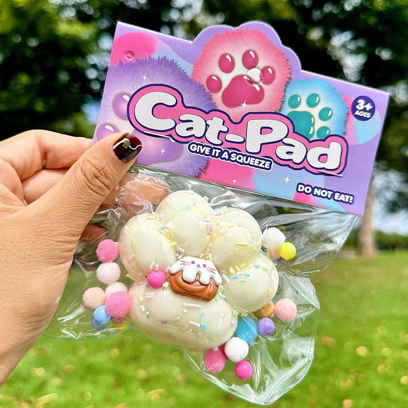 Dekompresní hračky s kočičí tlapkou, kawaii kreslené antistresové hračky na odbourání stresu