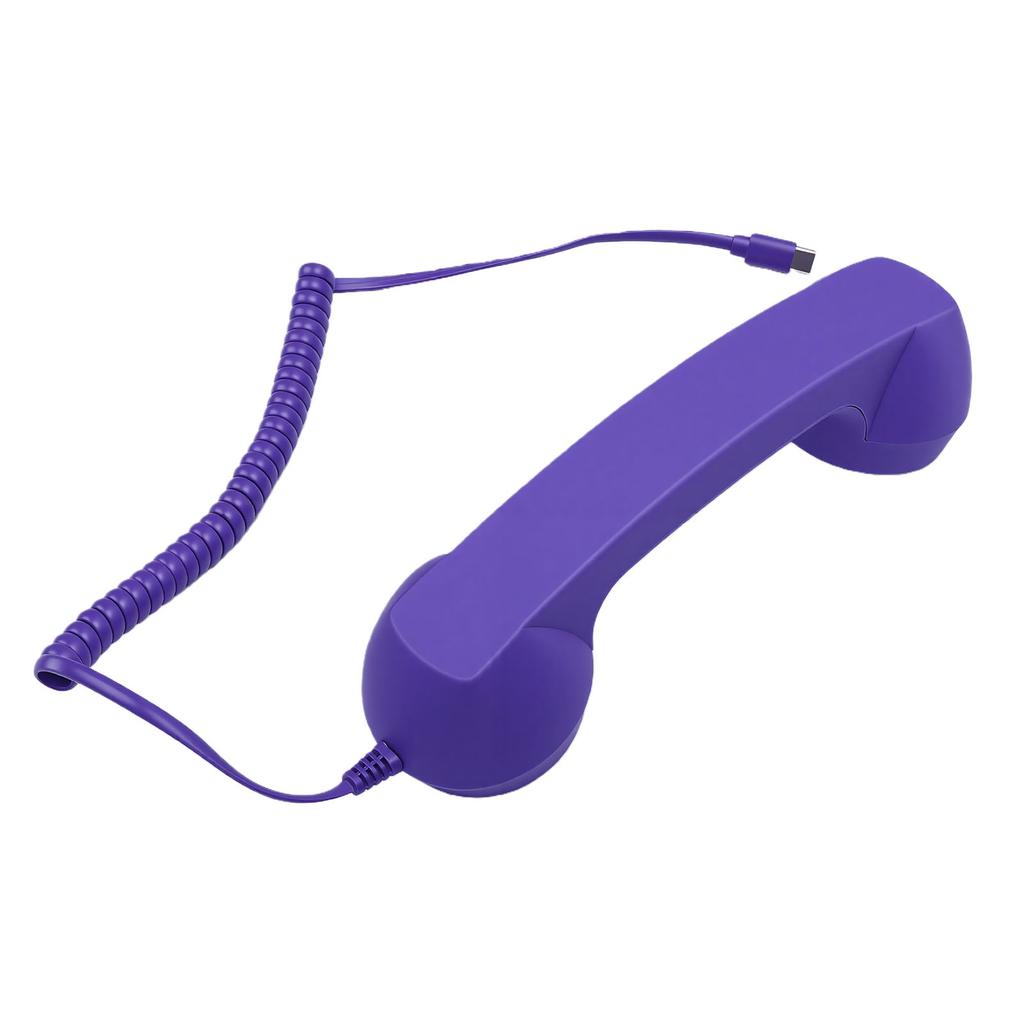 Retro-Telefonhörer Typ C Vintage Kabelgebundener Handheld-Handy-Empfänger mit Lautsprecher und Mikrofon für Mobiltelefone