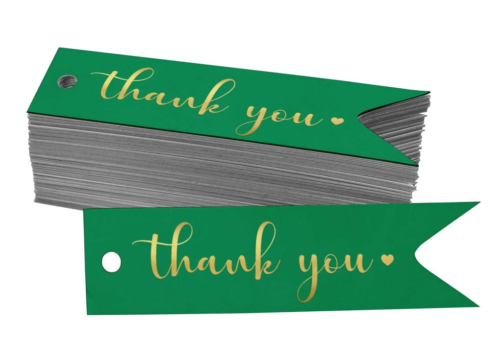 Inkdotpot Pack Of 100 Real Gold Foil Paper Tags Thank You Bridal Shower Favor Hang