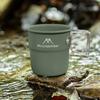 300ml Outdoor Camping Mug with Foldable Handle Coffee Tea Cup Aluminum Alloy Lightweight Camping Cup for Tourist Trekking Hiking