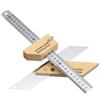 Professional Woodworking Measuring Tool Multifunction Graduated Scale Ruler Corrosion Resistant Design