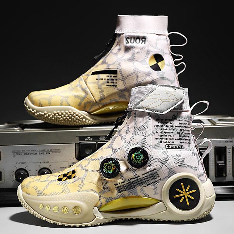 

Высококачественные кроссовки Wade 9 с вращающейся пряжкой и карбоновой пластиной, актуальные боевые, мужские, для средней школы, спортивные, со звуком трения, баскетбольные кроссовки 35