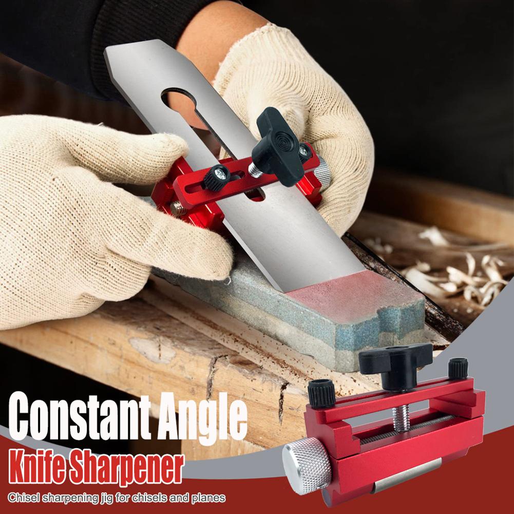 Honing Guide Edge Sharpening Jig Aluminum Alloy Blade Sharpening Holder Manual Metal Wood Chisel Abrasive Tool for Planer Chisel