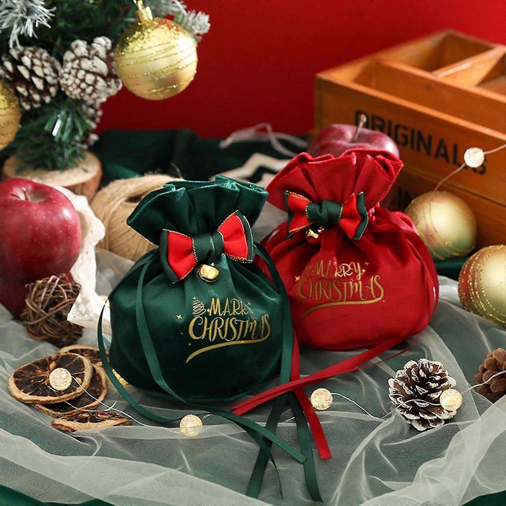 Velvet Drawstring Bags Christmas Gift Bag Jewelry Pouches for Wedding Favors
