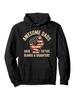 Casual Hoodie with Patriotic Design - "Awesome Dads" Graphic