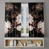 Room Darkening Jit Peony Floral Curtains Design Polyester Drapes Home Decor Holiday Window Dressing Curtain Set Of 2 Elegant Made With Rod Pocket