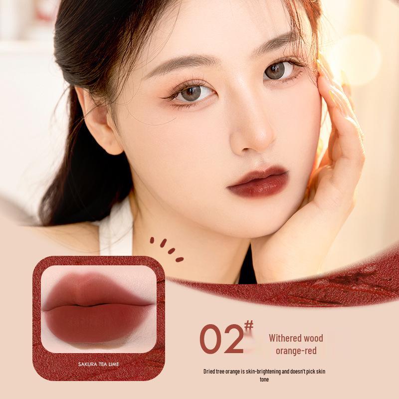 TWG Velvet Mousse Matter Lippenstift - Nicht-Klebender, Nicht-Verblassender Lipgloss für Studenten
