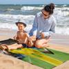 Yellow Green Jersey Athlete Print Beach Towel Pool Towel Camping Towel Bath Towel Blanket Sports Party Holiday Towel