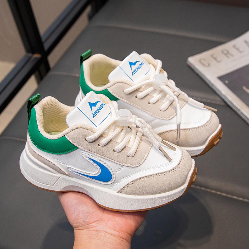 2025 Spring and Autumn New Outdoor Girls' Sports Shoes Children's Sports Shoes Draw Buckle Boys' Casual Sports Shoes