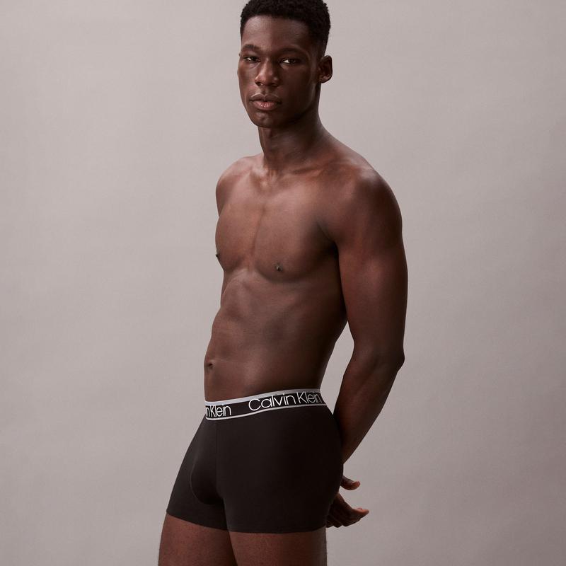 Calvin Klein Jacquard Waistband Cotton Stretch Anti-Chafing Boxer Briefs 3-Pack Men Underwear Black NP2312O-UB1