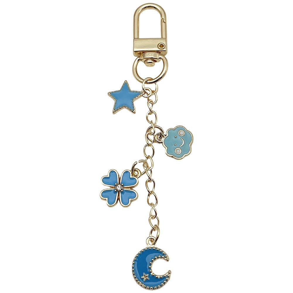 Smiley Cherry & Clover Keychain Pendant for Backpack & Earphone Case