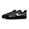 Nike Court Borough Leather Slip Resistant Abrasion Resistant Low Top Skateboard Shoes Women's Black Silver DV5456-002(Team1517-SBOX)
