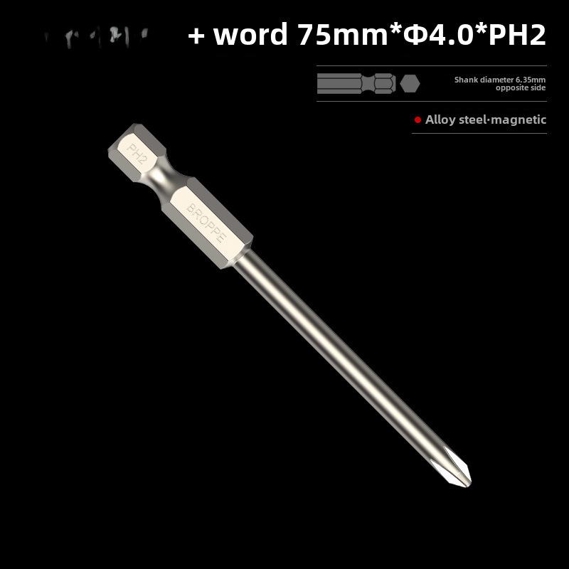 BROPPE Magnetic Cross Screwdriver with Electric Drill and Pneumatic Nozzle Head