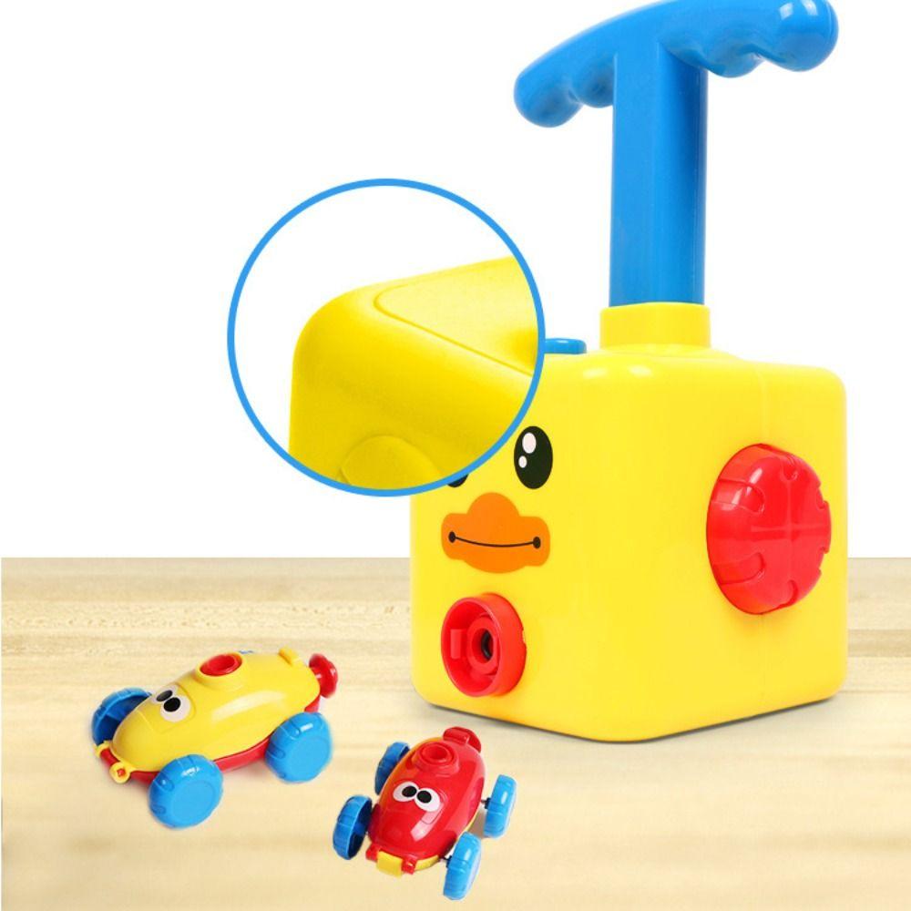 Inertial Pressure Balloon Powered Car Duck Style Inertia Air Power Balloon Car  Toys For Kid