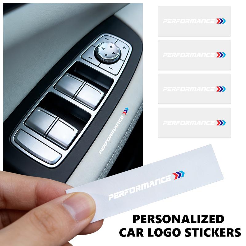Universal Car Logo Emblem Badge Metal Sticker Decal Accessory For BMW Performance M Alpina E71 E83 F30 M6 F01 F20 X1 X2 X3 H1