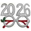 Numero 2026 Occhiali di Natale Festa di Natale Divertenti Oggetti di Scena per Photobooth Montatura Occhiali Regalo di Capodanno per Bambini Articoli per la Casa