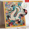 Chinese Dragon Pearl Painting 5D DIY Rhinestone Embroidery Handmade Art Decor Creative Gift for Home Interior Decoration