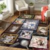 Cat Portraits Pattern Rug Floor Mat for Living Room or Bedroom Soft and Comfortable Carpet a Gift for Birthday and Holiday.