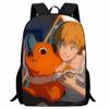 Printed Two-Dimensional Chainsaw Man Schoolbag, Primary School Student Cartoon Chaaw Man Backpack
