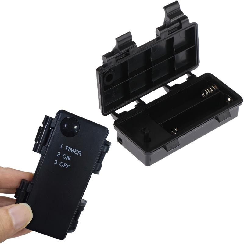 

1Pcs 2 Sections Aa Battery Holder 3V No.5 Waterproof And Dustproof Battery Cartridge With Timing Function Onesize