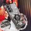 For Samsung Galaxy A16 A26 A36 A56 A06 A15 A25 A35 A55 A14 A24 A34 A54 4G 5G Glitter Plating Magnetic Holder Bracelet Case