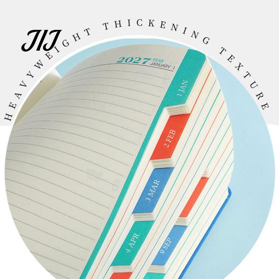 Academic Monthly Planner 2027 A5 Daily Planner, 365 Day Time Management Schedule Notebook for Work Study, Imitation Leather Hardcover Organizer,