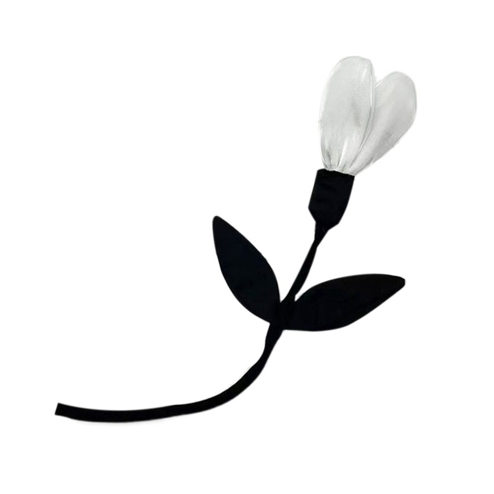 

Брошь-тюльпан ручной работы, булавки из ткани, булавки для лацканов, новый воротник с цветком белый