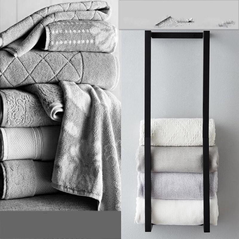 OIMG Wall-Mounted Metal Towel Rack