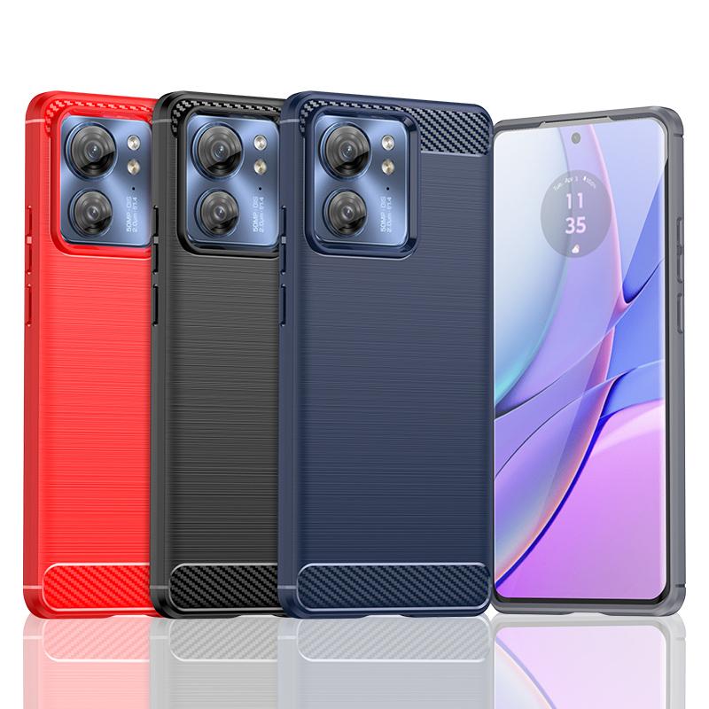 Luxury Carbon Fiber Shockproof Phone Case For Motorola Moto Edge 2023 Edge 5G 2024 Edge Plus Edge 20 Lite TPU Bumper Cases Cover