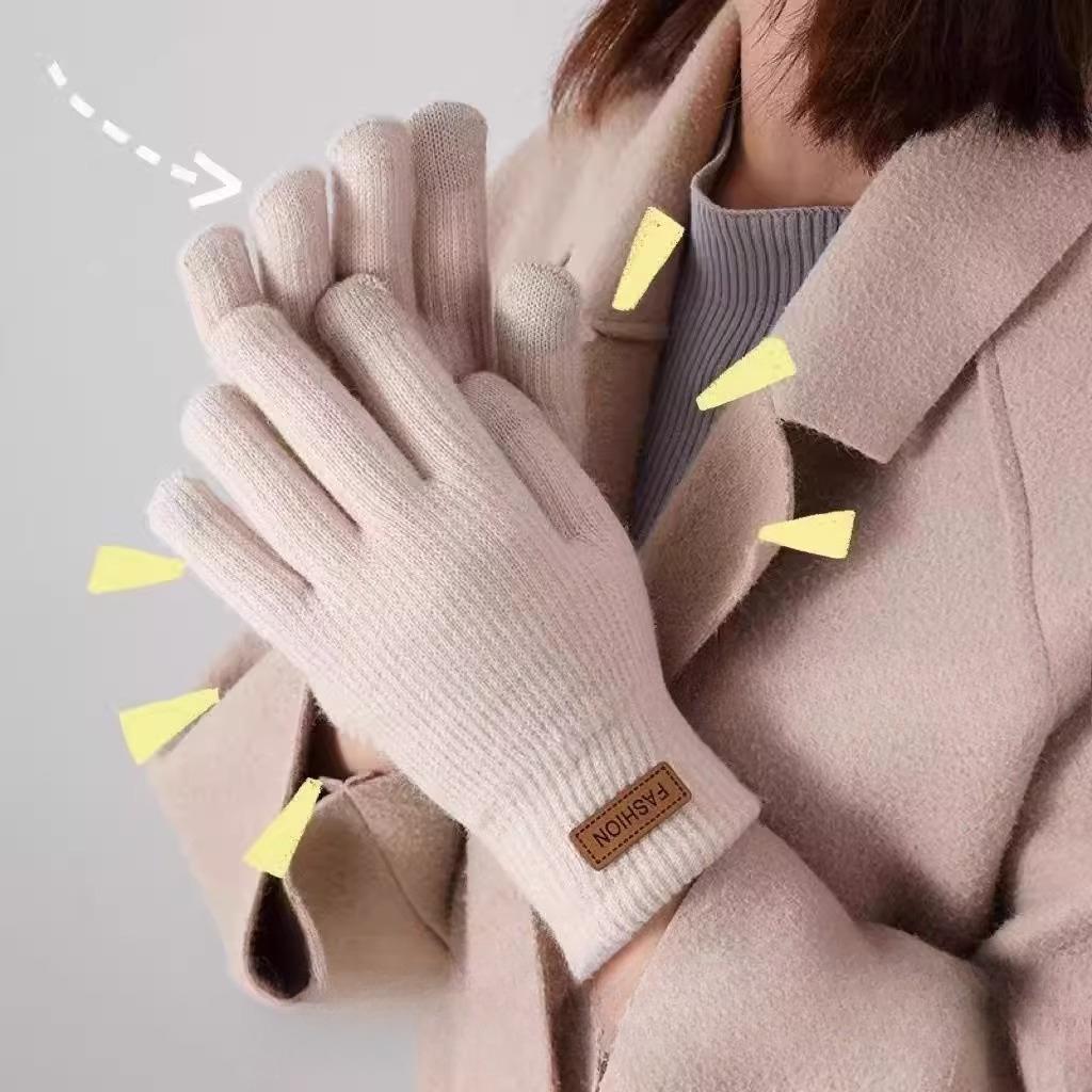 Unisex Winter Touchscreen-compatible Thermal Fleece-lined Thickened Cycling Gloves