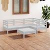 VidaXL Solid Pine Wood Garden Lounge Set 5 Pcs Patio Furniture Outdoor Furniture Terrace Furniture Set 3082693