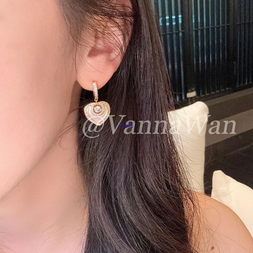 Moonlit Heart: Diamond-Studded Heart-Shaped Ear Cuffs for Women