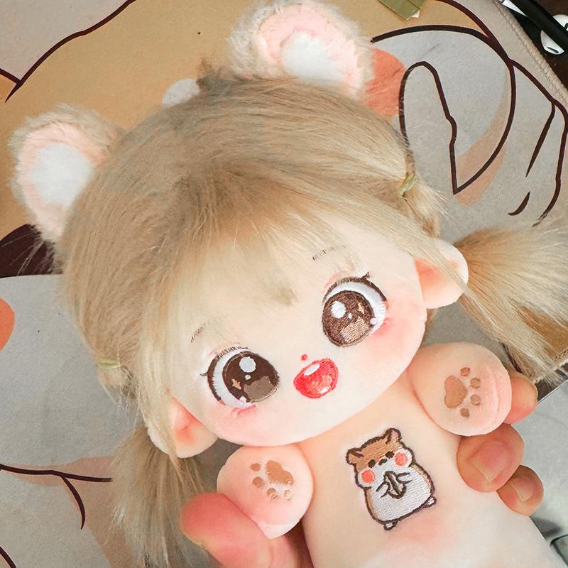 Kawaii Plush Cotton Doll Idol Stuffed Super Star Figure Dolls Cute Fat Body Cherry Blossoms Girl Doll Can Change Clothes Gift