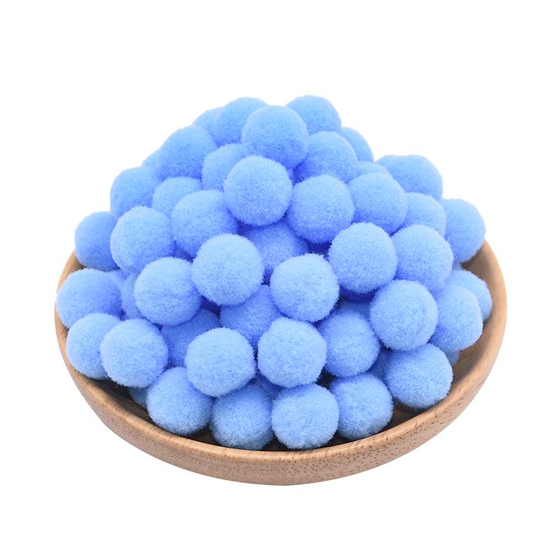 100Pcs 15-25mm Colorful Pompoms DIY Dolls Garment Handmade Material Soft Fluffy Pom Poms Ball For DIY Kids Toys Accessories