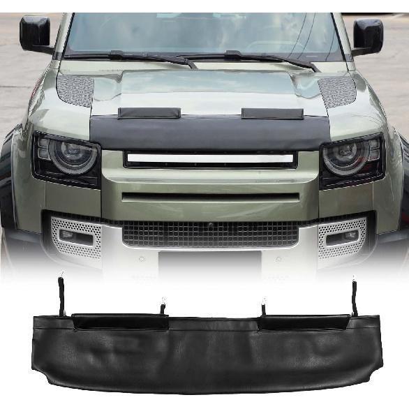 

Hood Protector Bra Compatible with L@nd Rover Defender 110 2020-2023 Accessories, Leather Car Hood Guard Hood Shield Bug Deflector, Medium Profile Style A
