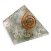 [GOLD STONE] Natural Stone Orgonite Pyramid, Spiritual Goods, Approximately 30mm Wide, Fluorite