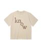 KNOW WAVE Patch Logo Tee Knt25006Crm (Cream)