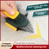 4-in-1-V-förmige Schrubberbürste für Küche und Bad, Fliesenboden, Spaltreinigungsbürste, Fensternut, Wandecke, Toilettenbürsten, Werkzeuge