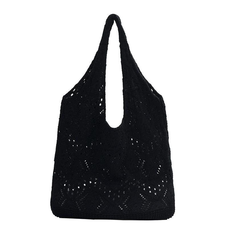 New Woven Underarm Bag Bohemian Knitted Bag Seaside Vacation Beach Bag Hollow Shoulder Bag