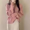 Women's V-neck Knitted Sweater Thick Autumn and Winter Loose Lazy Sweater Pullover Sweater