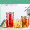 Glass Jar Sealed With 300400500650ml Screw Airtight Lid Large Capacity Clear Multifunctional Fruit Jam Dry Goods Nuts Grain Cereal Seasoning
