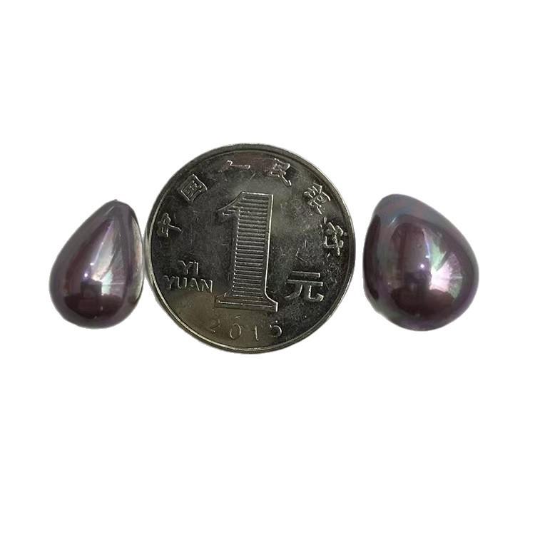 Cuentas Irregulares Multicolor Imitación Perla de Concha, Gota Perforada a la Mitad para Joyería DIY