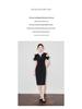 Shenzhen Nanyou Off-Shoulder Wooden Ear Edge Summer Dress - Celebrity Style Elegant Hip Skirt for Women